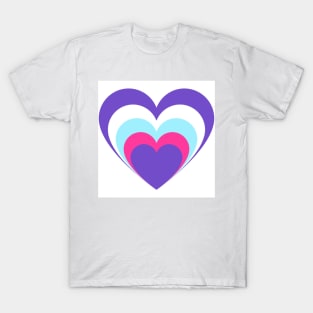 Multi heart in heart T-Shirt